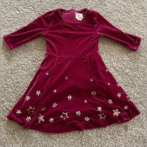 Girl’s Boden velour star dress